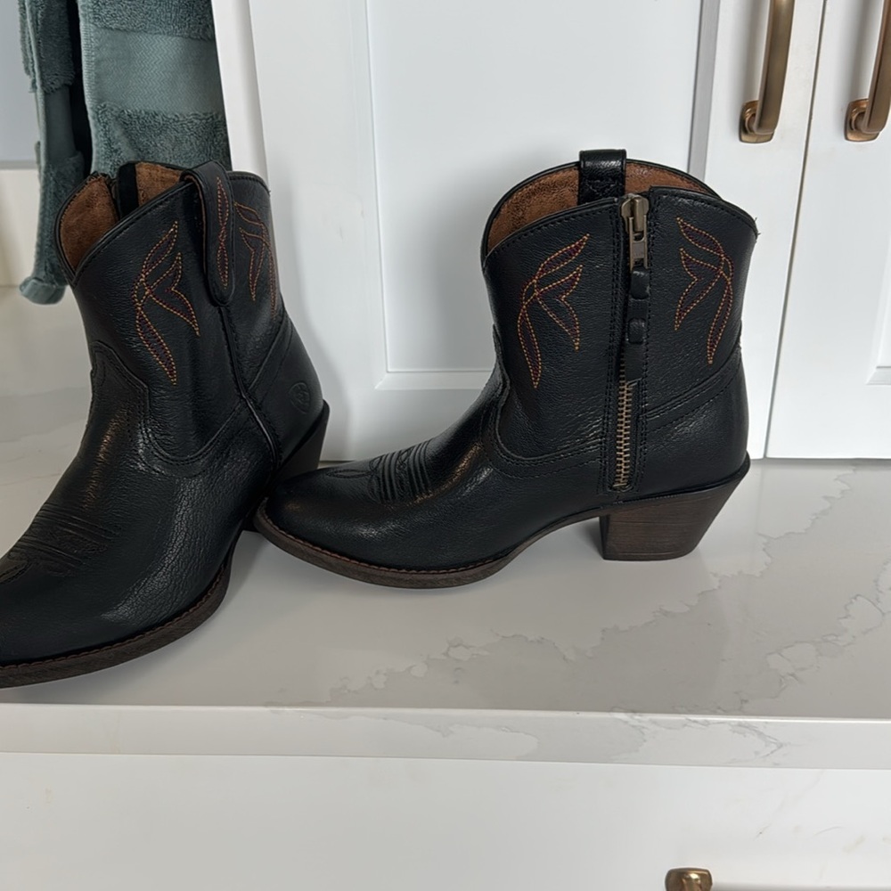 Ariat short black leather boot - Picture 5 of 6